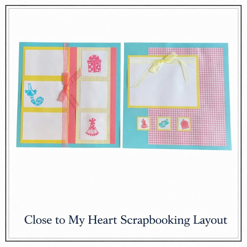 Close To My Heart Scrapbook Layout 12x12‎ Happy Birthday 2 Page Loyout